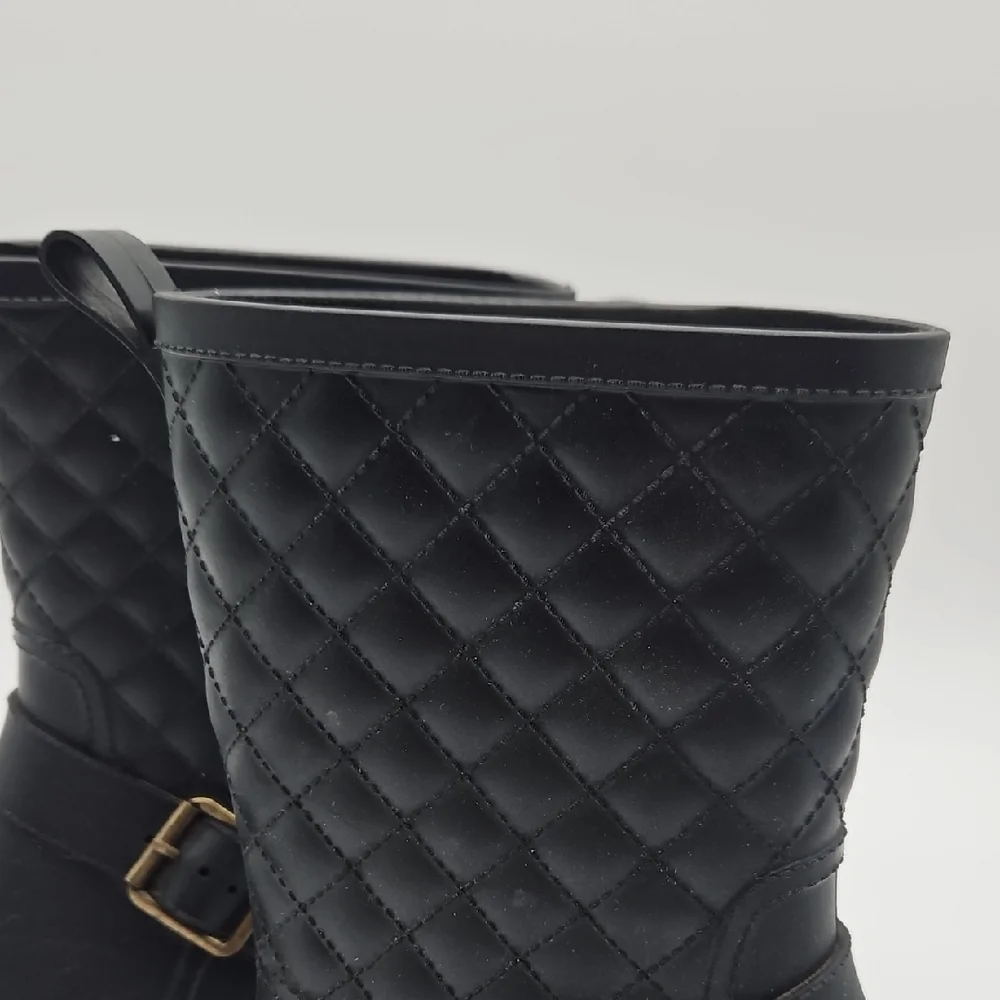 Capelli of New York Black Quilted Rain Boots